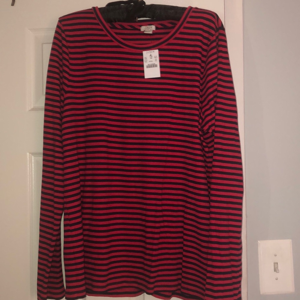 NWT Red & Navy Strip J Crew Factory Shirt